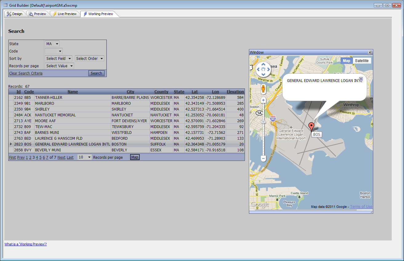 Pop Up Map For Airport Row